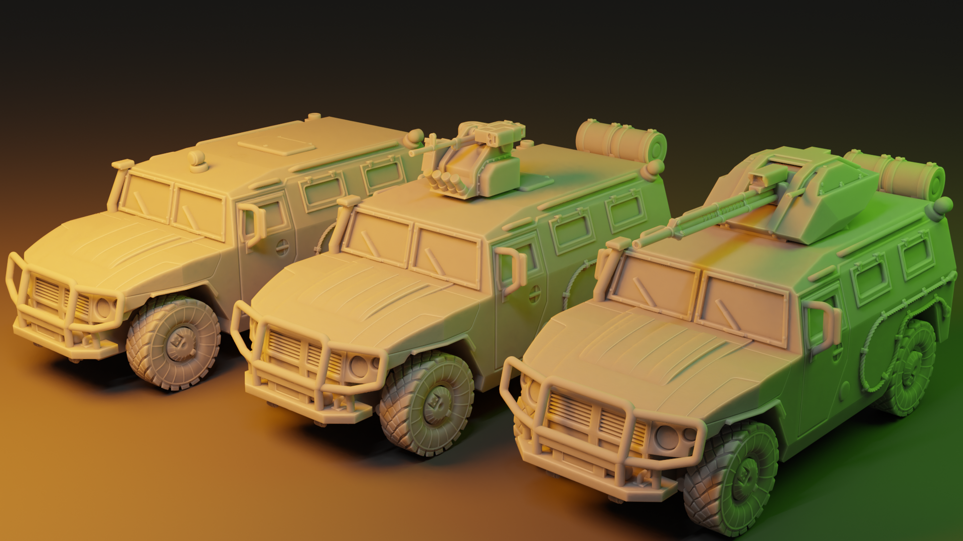 Gaz Tigr russian combat vehicle Set